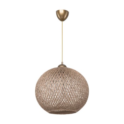 suspension luminnaire Plafonnier Ε27 marron D38x75cm