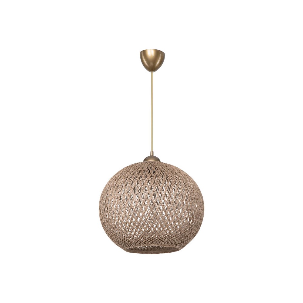 suspension luminnaire Plafonnier Ε27 marron D38x75cm