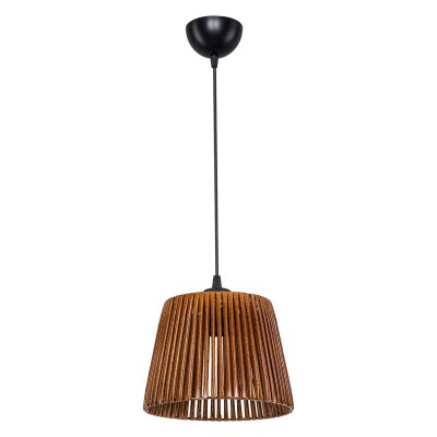Plafonnier suspension luminaire Å27 marron D20x15cm