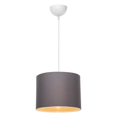 Suspension luminaire Plafonnier  Ε27 gris-blanc D22x60cm