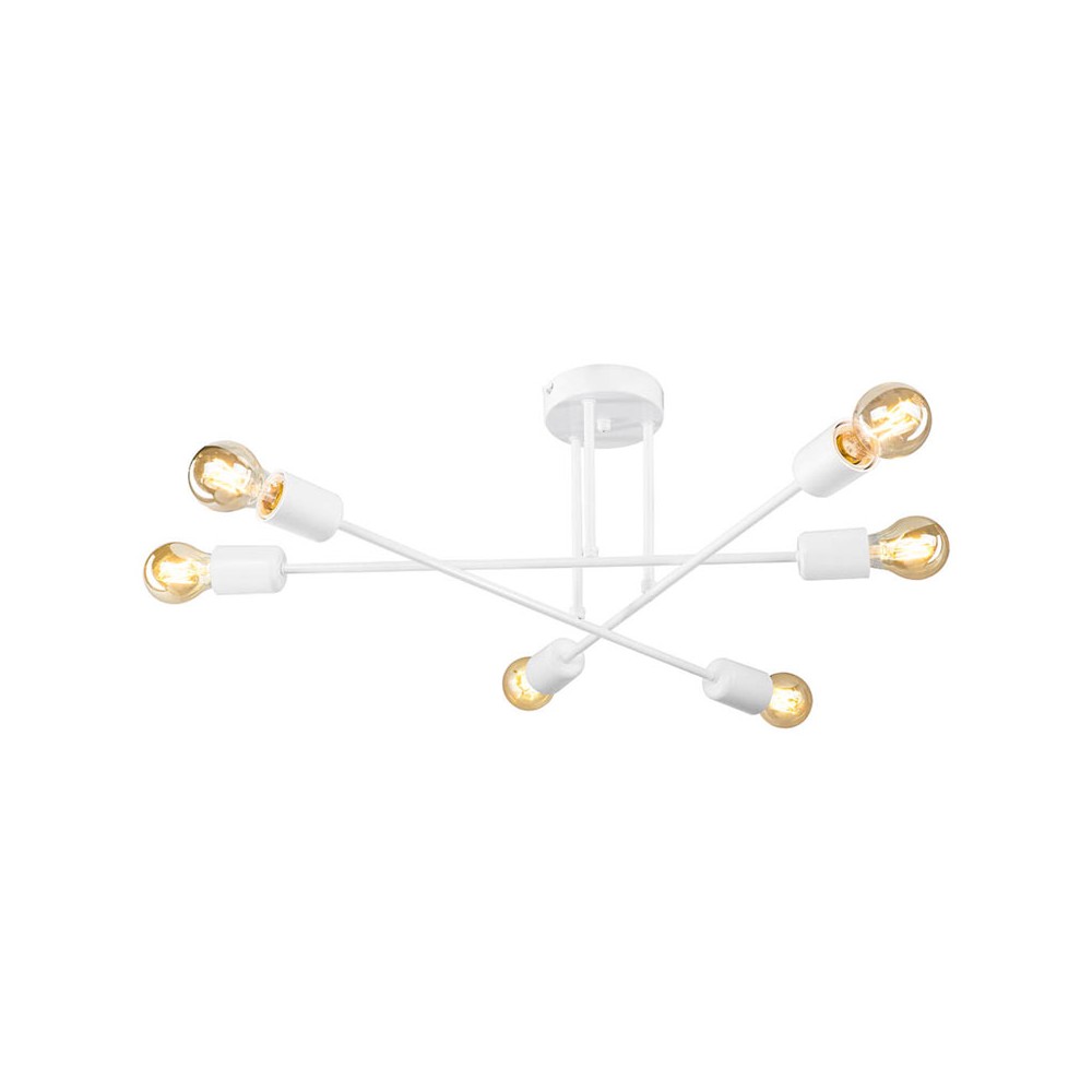 Plafonnier suspension luminaire Å27 blanc D61x25cm