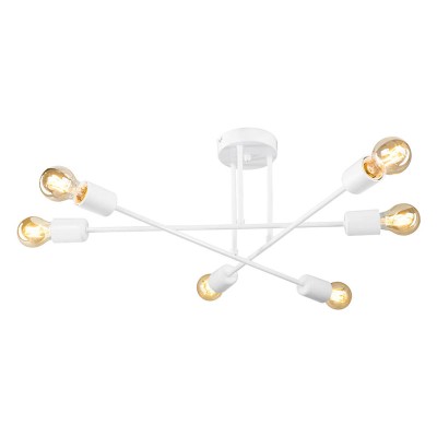Plafonnier suspension luminaire Å27 blanc D61x25cm