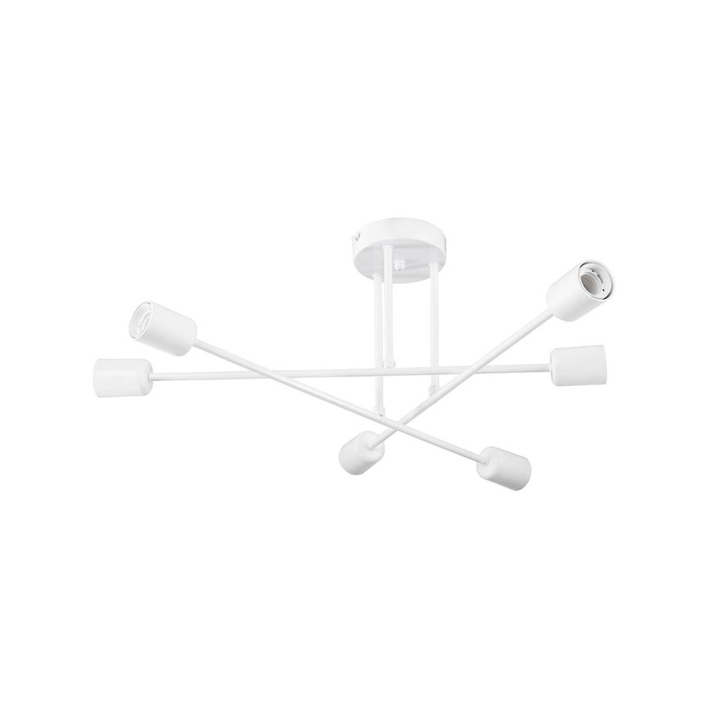 Plafonnier suspension luminaire Å27 blanc D61x25cm