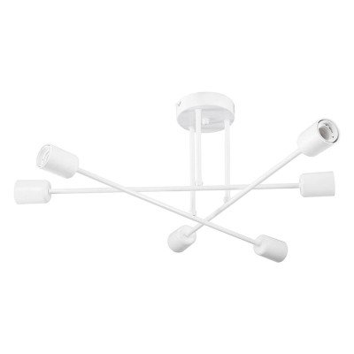 Plafonnier suspension luminaire Å27 blanc D61x25cm