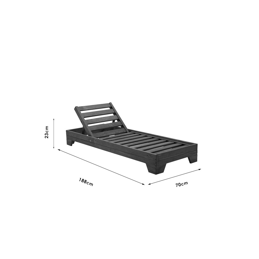 Transat Sadie bois de sapin massif noyer