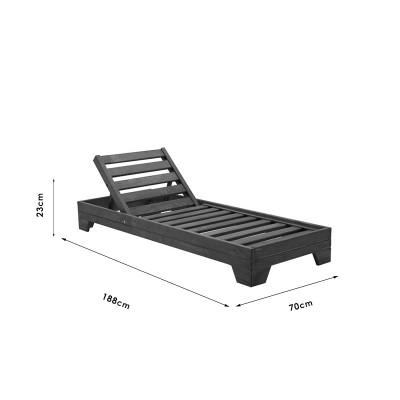 Transat Sadie bois de sapin massif noyer