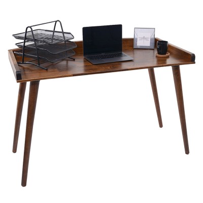 Bureau Brady bois de pin naturel noyer 119x59x75 cm