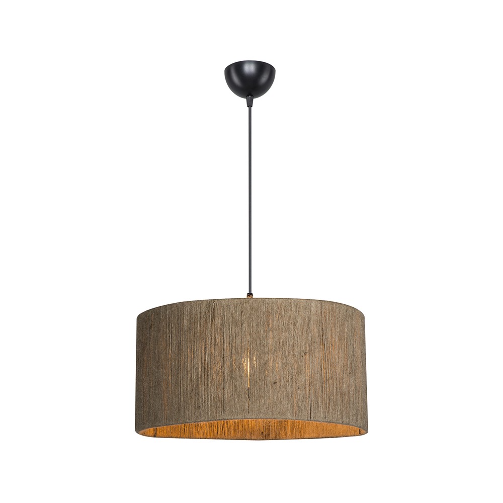 Suspension luminaire Plafonnier  Ε27 marron D40x75cm