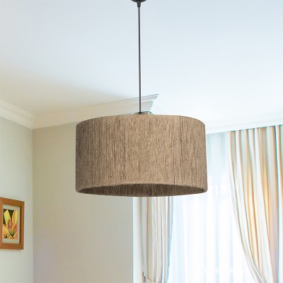 Suspension luminaire Plafonnier  Ε27 marron D40x75cm