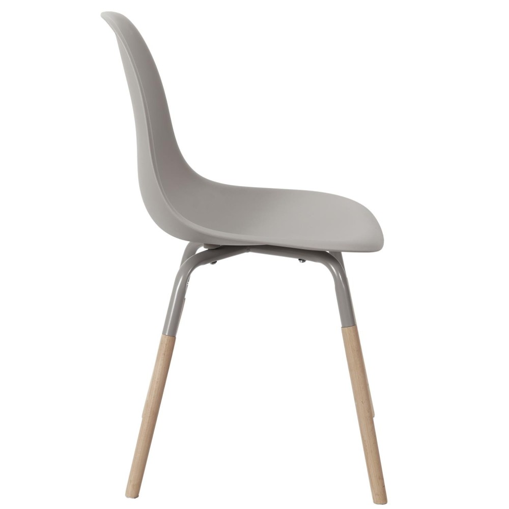 Chaise Phénix Taupé pied en bois