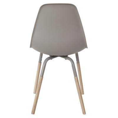 Chaise Phénix Taupé pied en bois
