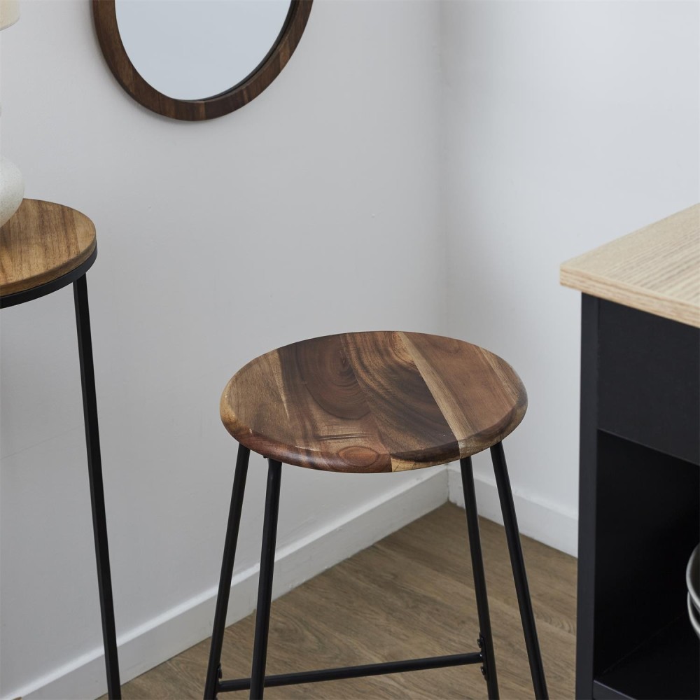 Tabouret De Bar "acacia" 70cm Naturel