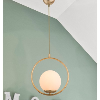 Suspension luminaire Plafonnier  Ε27 doré D26x75cm