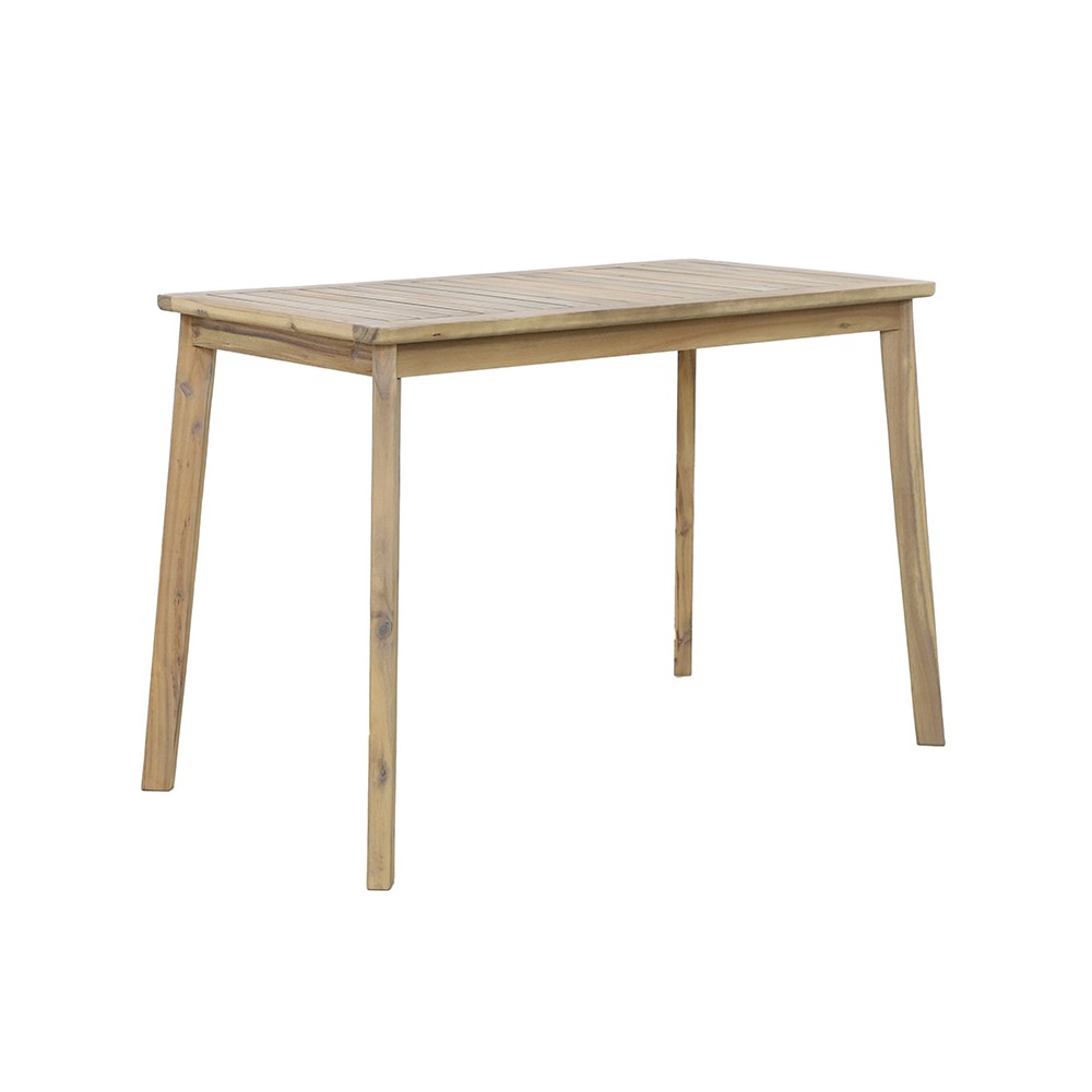 Table de jardin bois d'acacia naturel 130x70x90cm