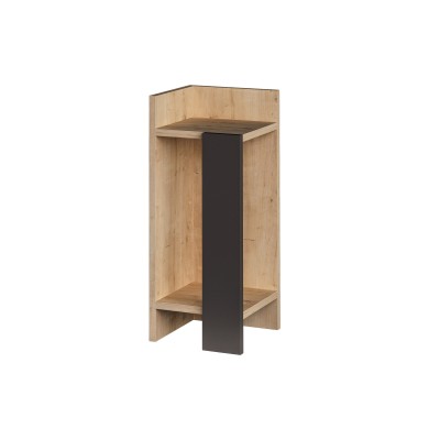 Table de chevet gauche Bois Noir 25x60x27cm