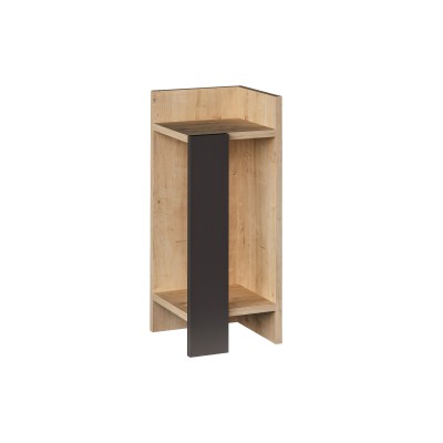 Table de chevet d'angle droite Bois noir