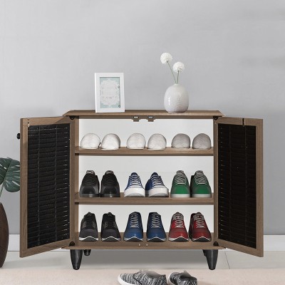 Meuble à chaussures Ronan Bois noyer 70,5x35x.66 cm