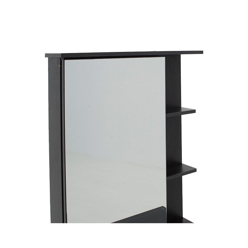 Coiffeuse avec miroir Zelia  + Tabouret Noir