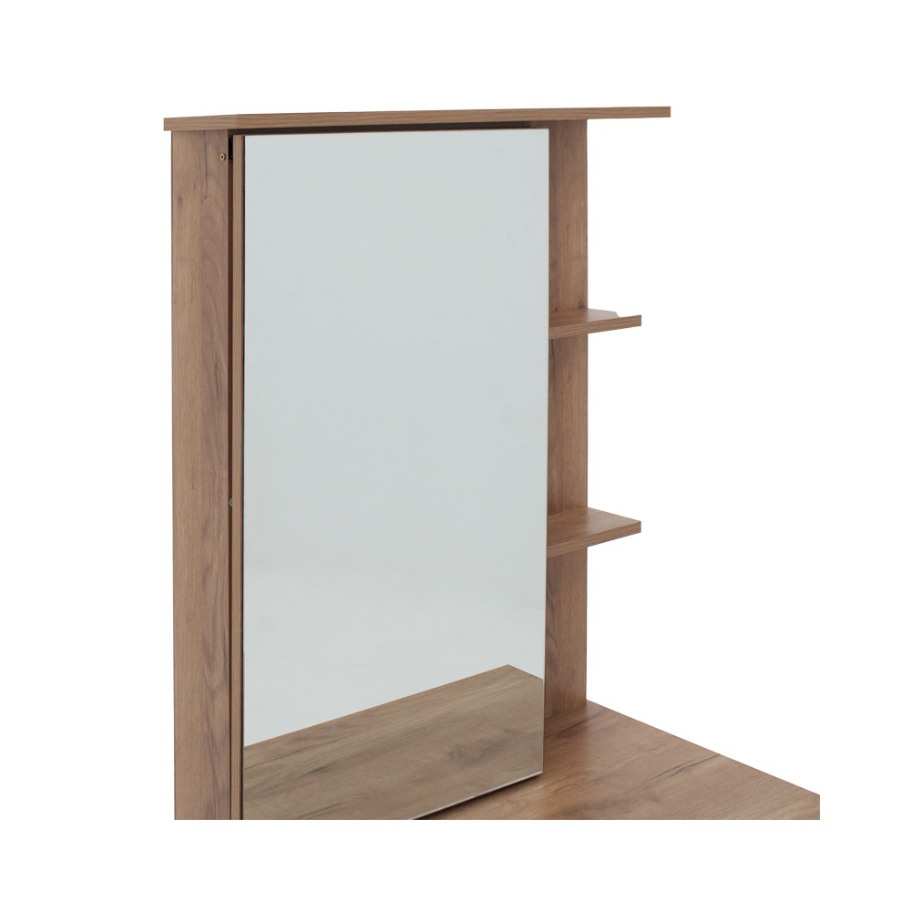 Coiffeuse avec miroir Zelia  Bois avec tabouret