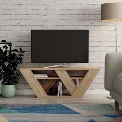 Meuble TV Design Pipralla - L. 110 X H. 40 Cm - Bois