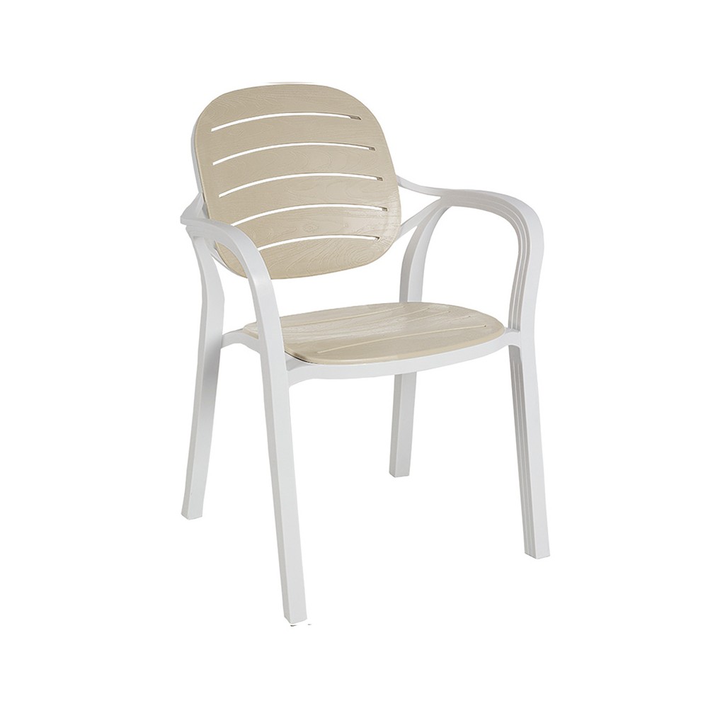 Chaise Fauteuil de jardin Gentle blanc capuccino