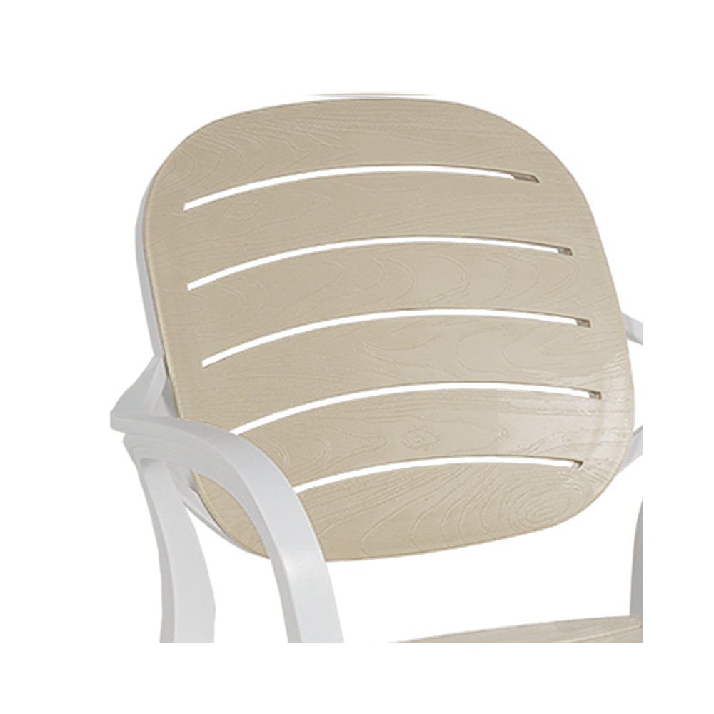 Chaise Fauteuil de jardin Gentle blanc capuccino