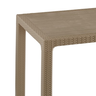 Table de jardin avec protection UV PP couleur cappuccino 150x90x73,5cm