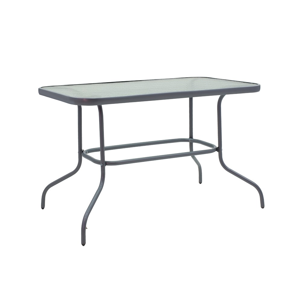 Ensemble Table chaise  de jardin 5 pièces  gris foncé 110x60x70 cm