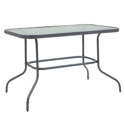 Ensemble Table chaise  de jardin 5 pièces  gris foncé 110x60x70 cm