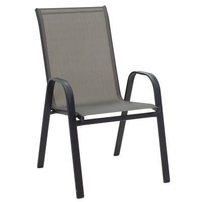 Ensemble Table chaise  de jardin 5 pièces  gris foncé 110x60x70 cm