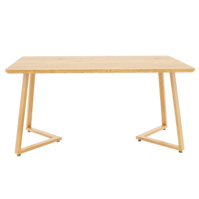 Table Garren MDF couleur naturelle 150x90x75 cm