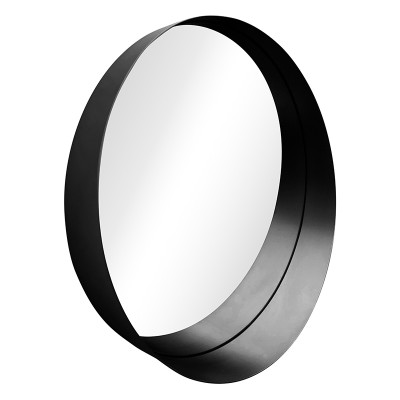 Miroir Rond 3  noir 50x8x50 cm