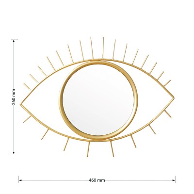 Miroir oeil doré 46x2x26 cm
