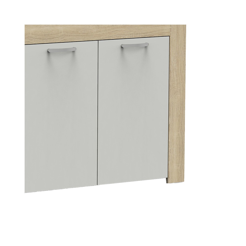 Buffet IRUIS Bois sonoma blanc 180x40x80 cm