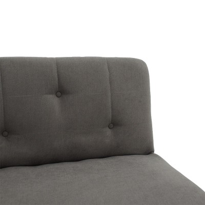 Canapé convertible lit tissu anthracite 167x77x73 cm