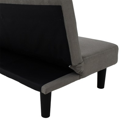 Canapé convertible lit tissu anthracite 167x77x73 cm