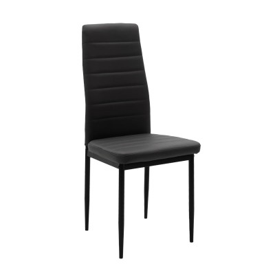 Ensemble Table + chaise salle à manger  Gianno 5 pièces marbre noir-noir D120÷76cm