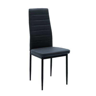 Ensemble Table + chaise salle à manger  Gianno 5 pièces noir marbré-gris D120÷76cm