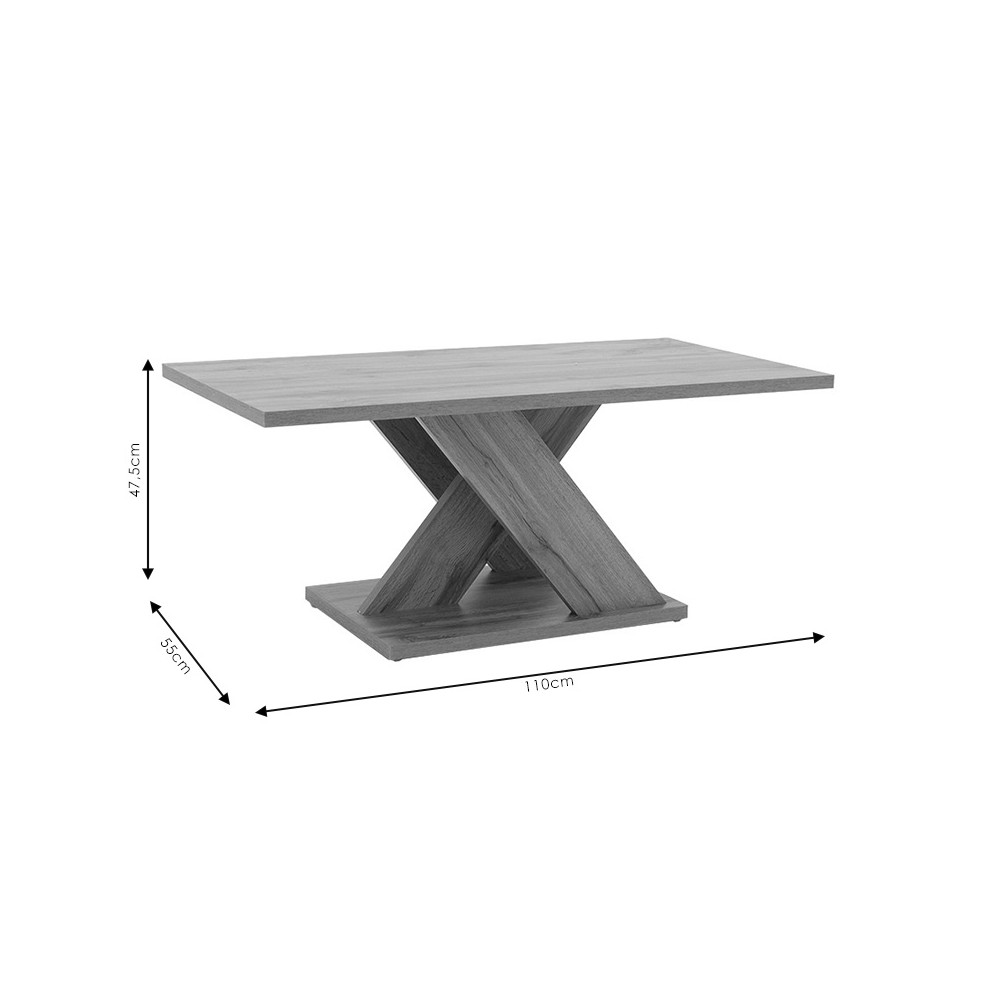 Table basse Solange Bois sonoma 110x55x47.5 cm