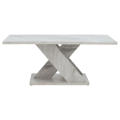 Table basse Solange marbre blanc 110x55x47.5 cm