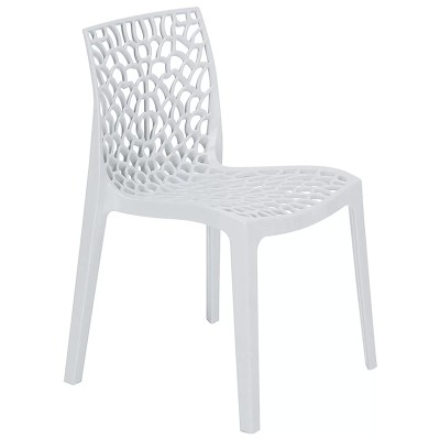 Chaise de jardin avec protection UV PP blanc 50,5x54x79,5cm