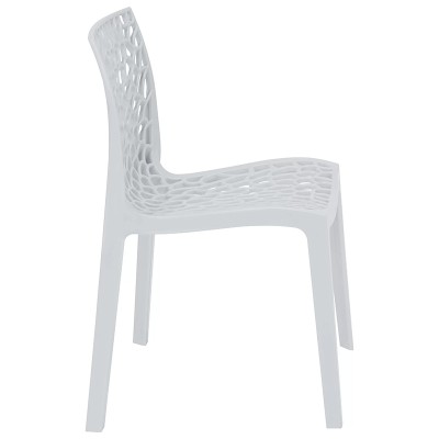 Chaise de jardin avec protection UV PP blanc 50,5x54x79,5cm