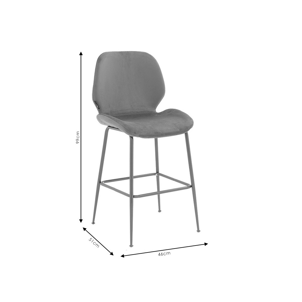 Tabouret de bar velours vert pied métallisé or