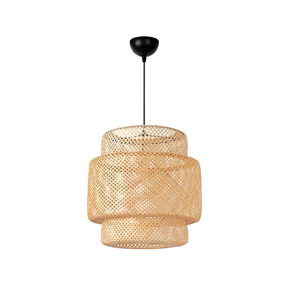 Plafonnier suspension luminaire Polto beige D40x100cm