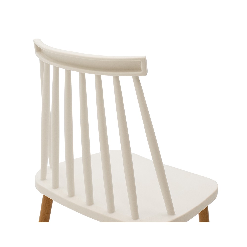 Chaise Aurora blanc-pied naturel 43x48x79cm