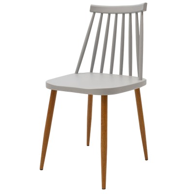 Chaise Aurora  gris-pied naturel 43x48x79cm