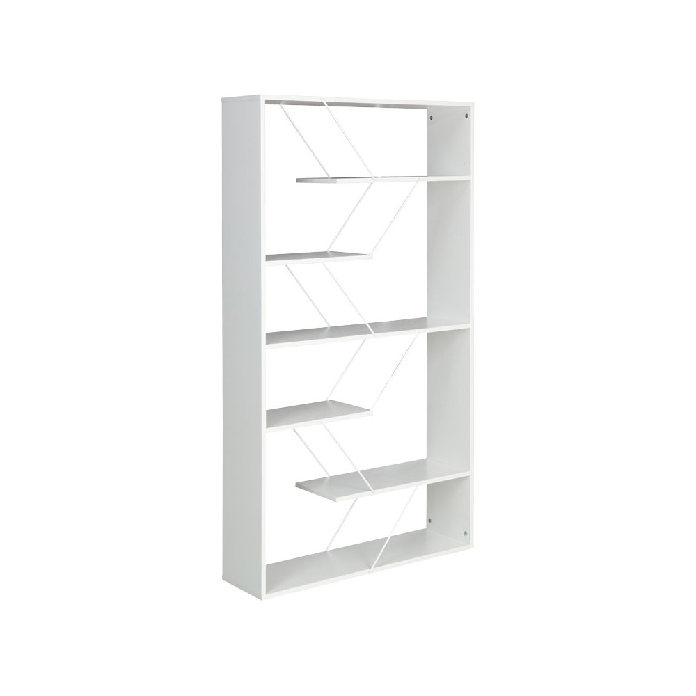 Bibliothèque bois sonoma blanche 168x24x157 cm
