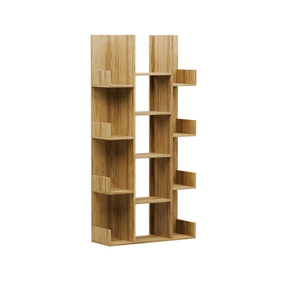 Bibliothèque Charles mélamine sonoma 90x31x182.5 cm