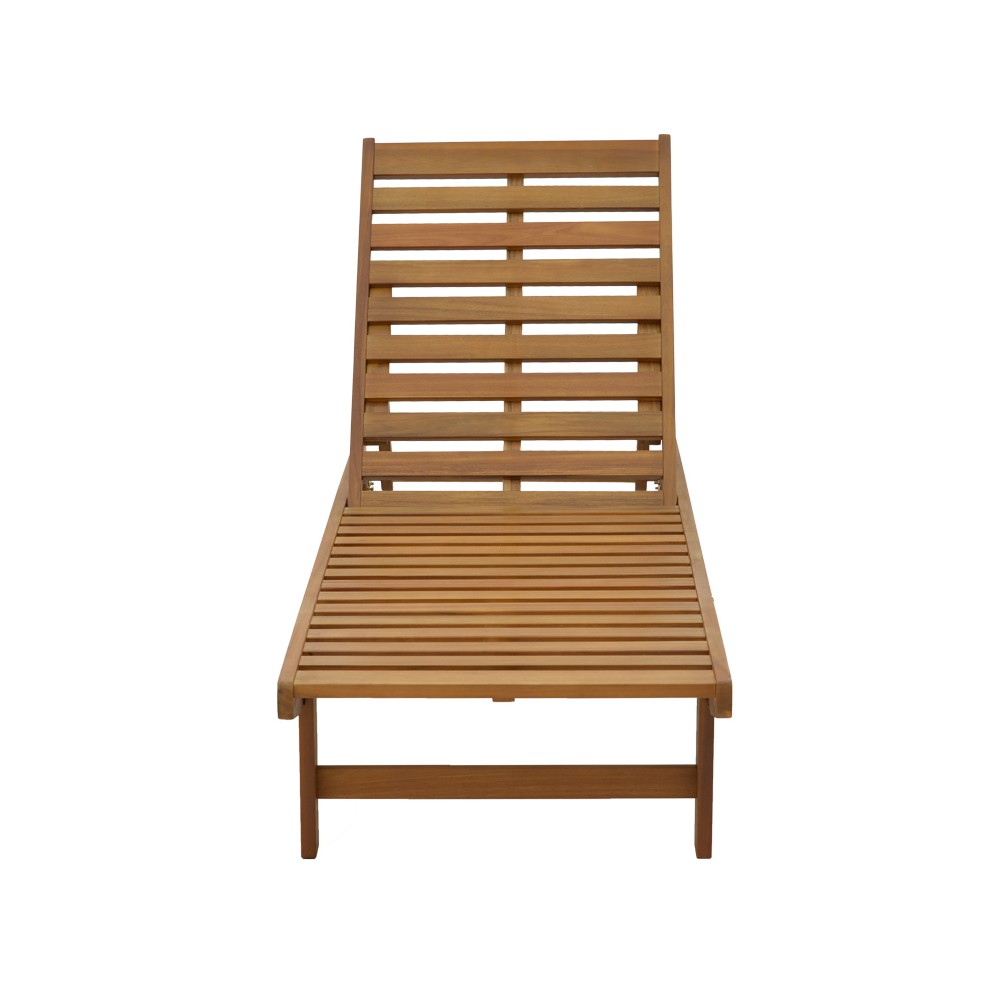 Transat Bain de soleil  bois d'acacia naturel 60x193x30