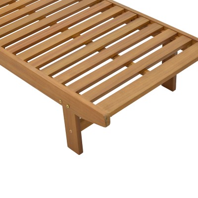 Transat Bain de soleil  bois d'acacia naturel 60x193x30